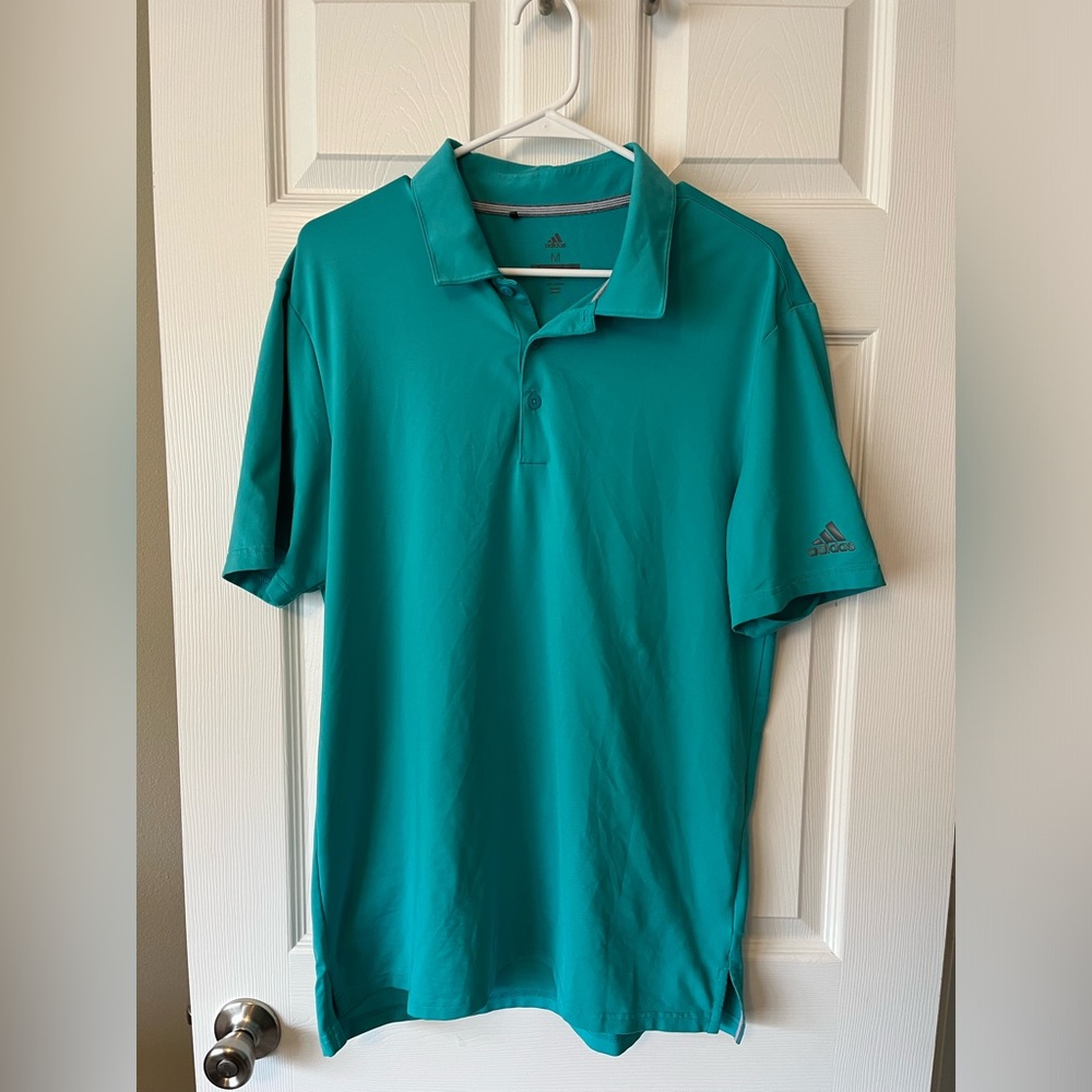 Men’s Adidas Blue Teal Golf Polo